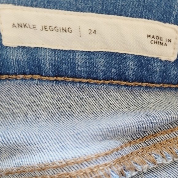 PACSUN High Rise Jegging Ankle Jeans Raw Hem Size 24 - Picture 3 of 8